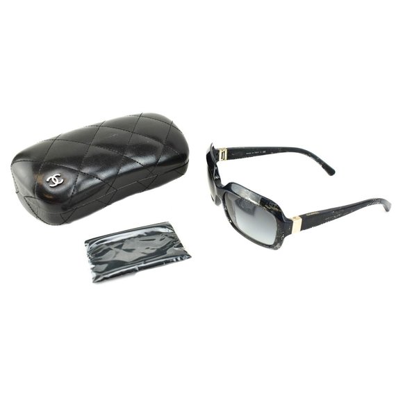 CHANEL: Midnight Blue, Lace & Logo Sunglasses (lx) - Picture 2 of 10